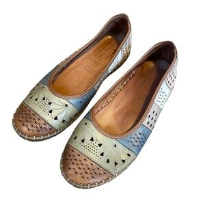 Spring Step Elancer Leather Ballerina Shoes EU 38